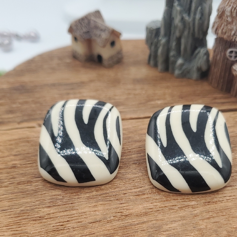 Zebra Print Earrings E172